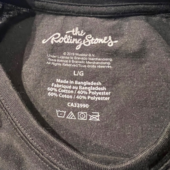 The Rolling Stones 2019 U.S Tour '78 Lips Logo Retro Rock Band T Shirt Black L - Picture 4 of 4